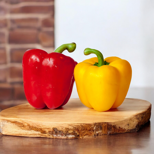 Capsicum Red & Yellow शिमला मिरची (Shimla Mirchi) 2Pcs